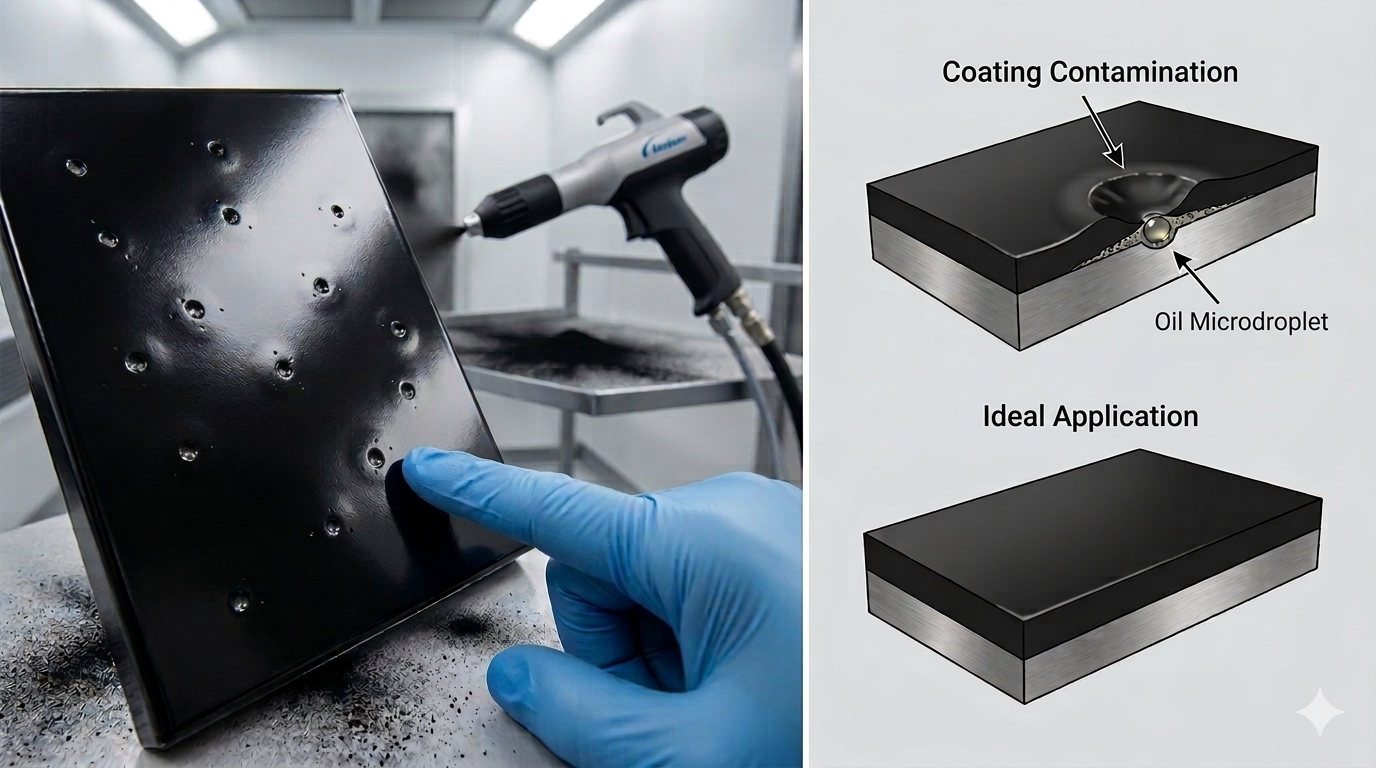 Powder Coating Fish Eyes (Craters): 6 Causes, Diagnosis & How to Fix Them