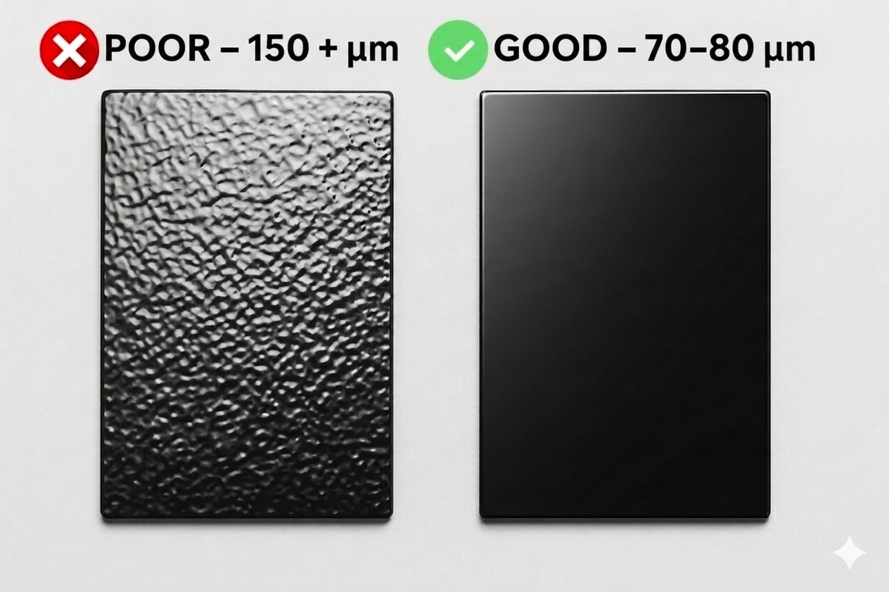 Powder Coating Thickness: The Complete Guide (With Numbers That Actually Matter)
